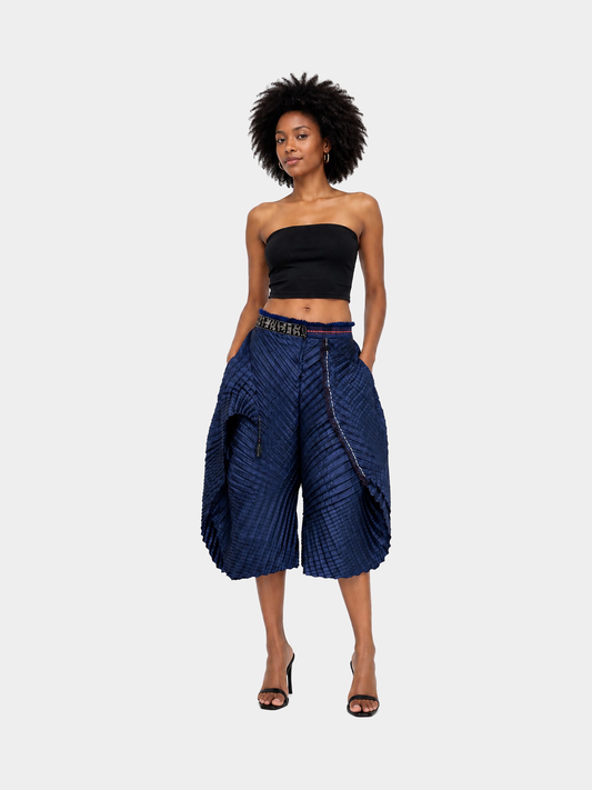 GATO Pleated Pants | Navy Blue