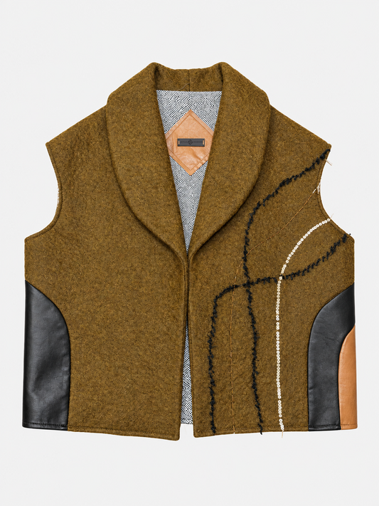 Menar Felt Vest | Camel