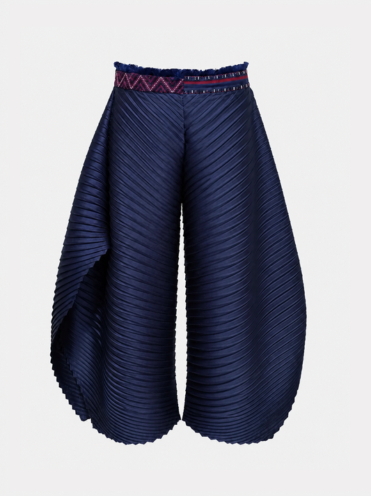SATO Pleated Pants | Mahoor Navy