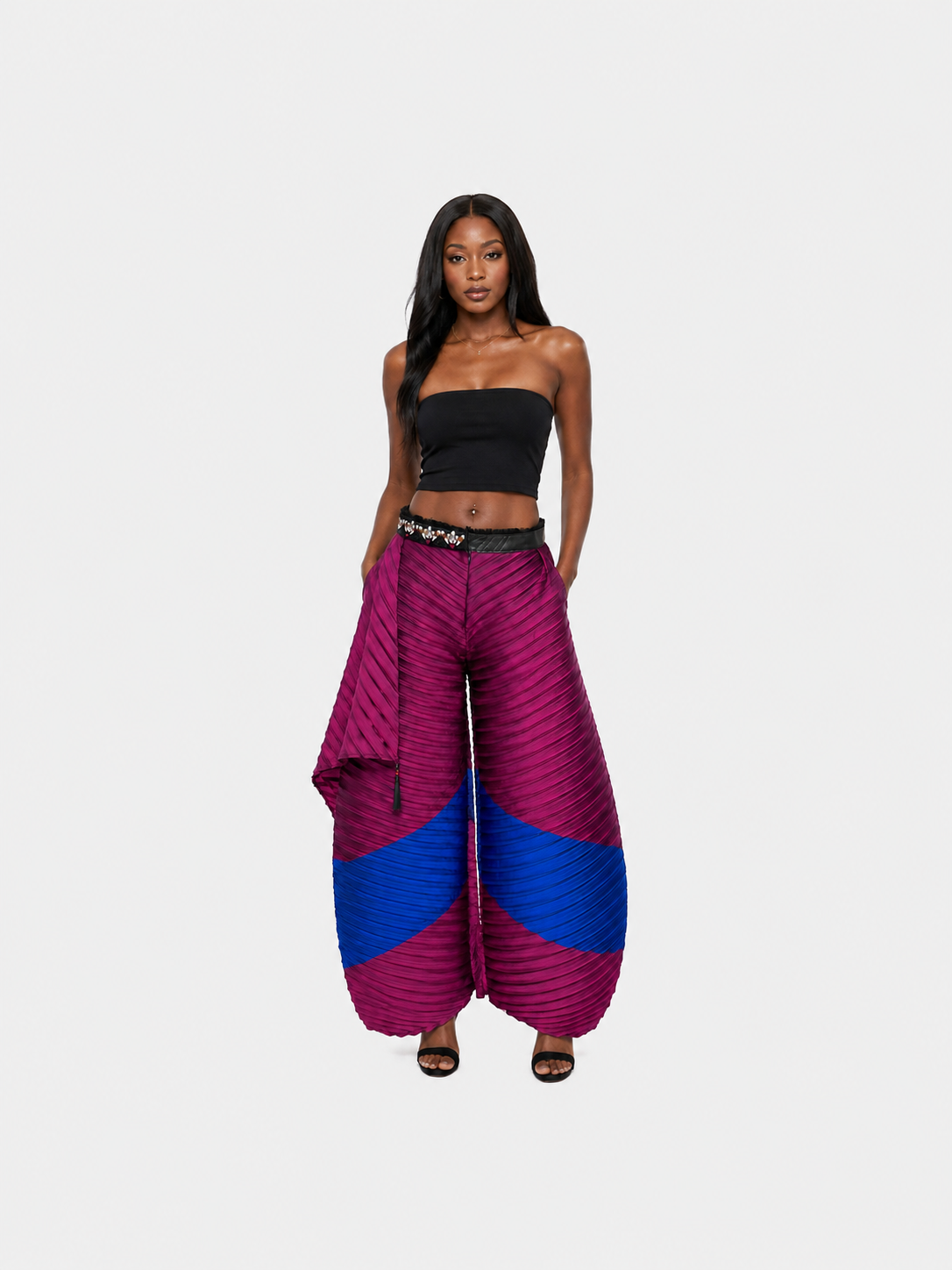 SATO Pleated Pants | Amethyst & Cobalt