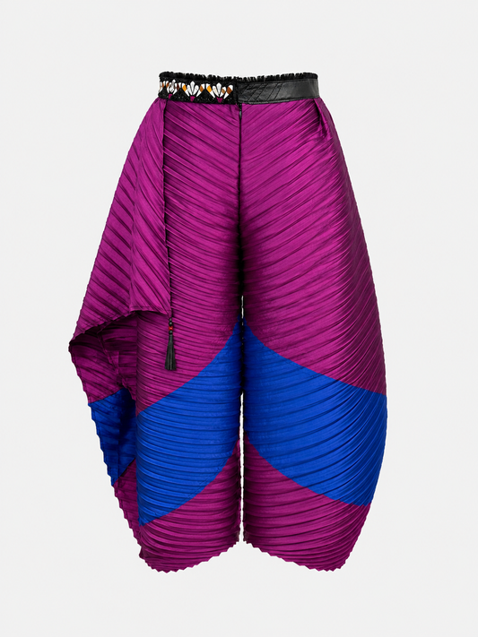 SATO Pleated Pants | Amethyst & Cobalt