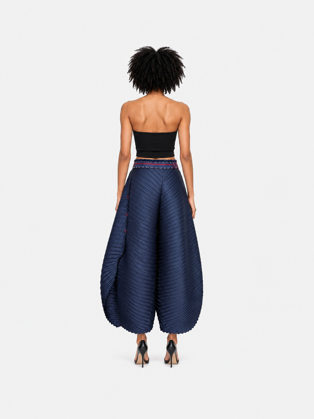 SATO Pleated Pants | Mahoor Navy